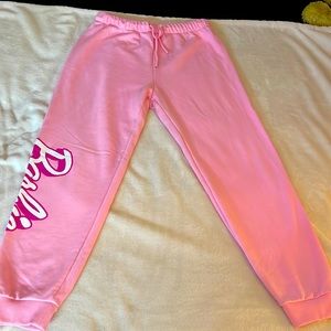Pink Barbie Sweat Pants.